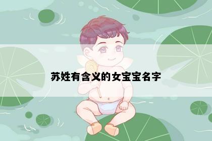 苏姓有含义的女宝宝名字